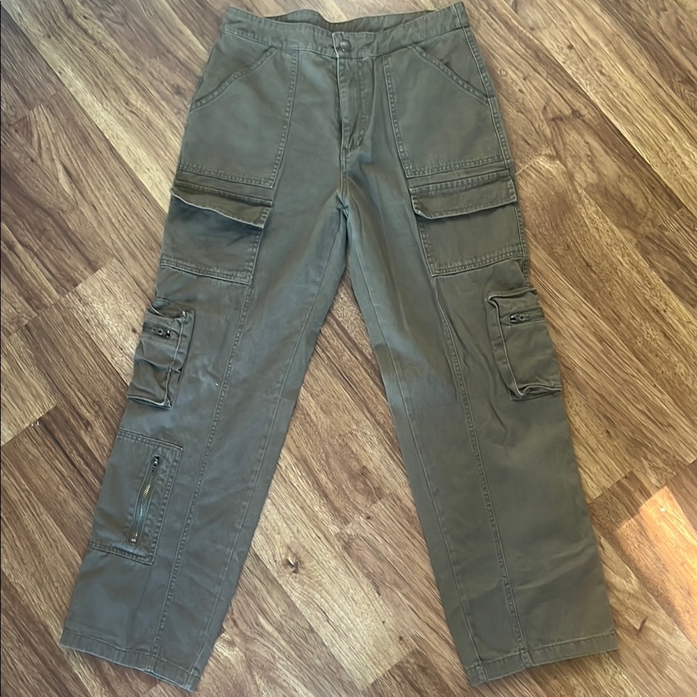 Women Olive Cargo Pants